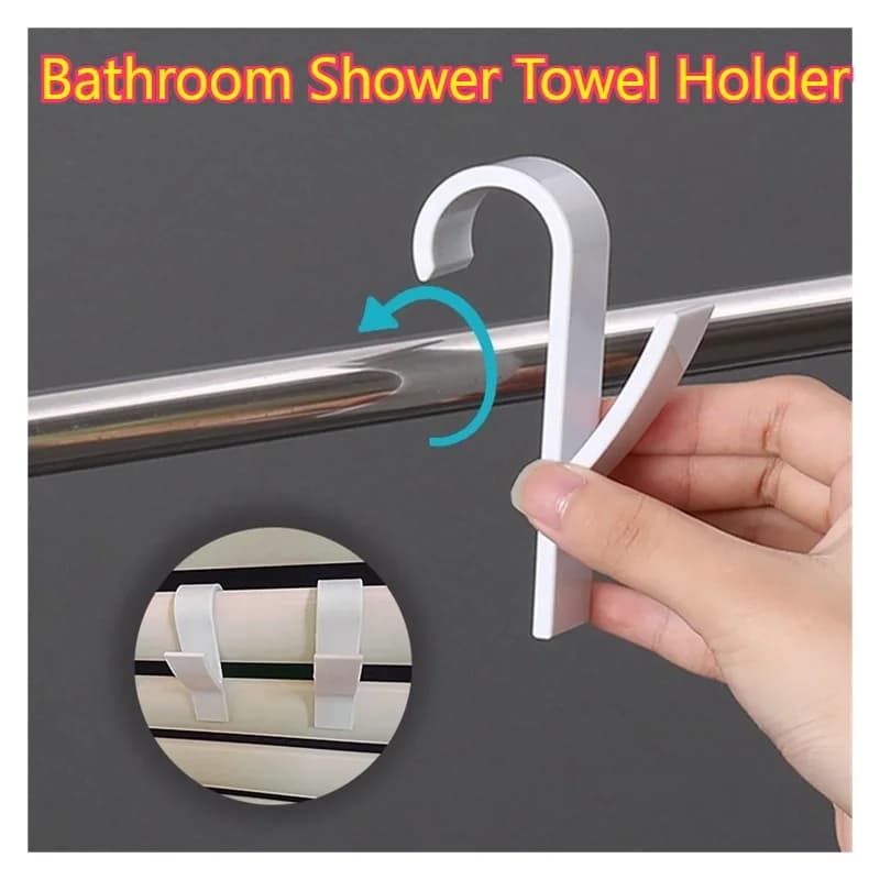 Universal Household Bathroom Door Hook, Towel Rack Hanger, Heating Radiator Rail Hook Clip, Storage Rack, Clothes Scarf Hook