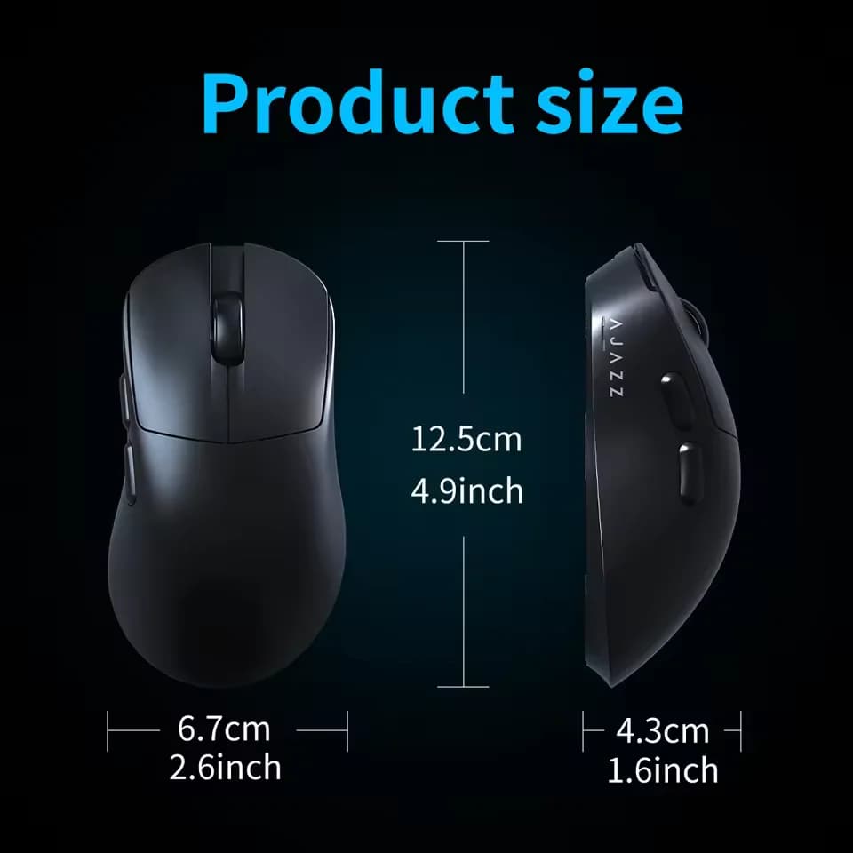 AJAZZ Wireless Gaming Mouse 3 Model With Magnetic Attraction Charging Base PAW3311 Sensor 12000 DPI For PC Laptop AJ179 V2/MAX
