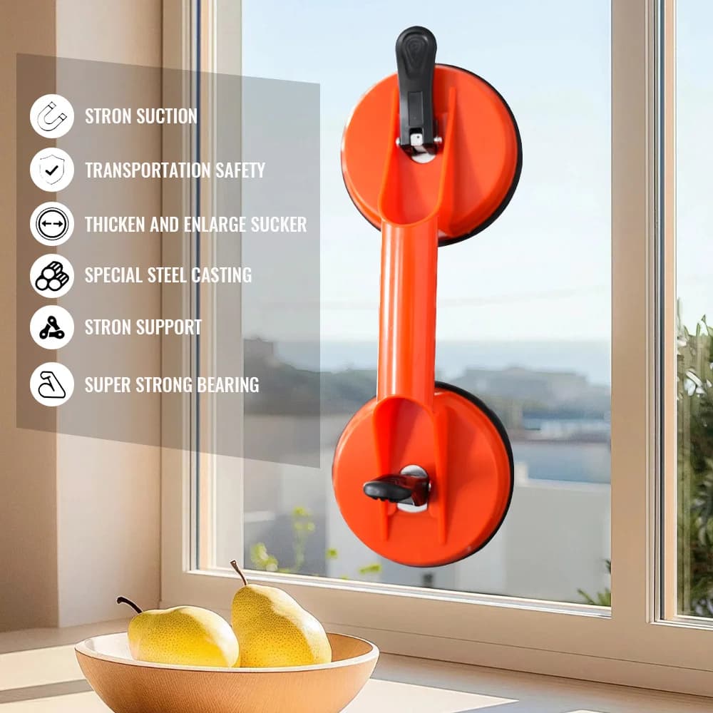 New Glass Lifting Suction Cups Heavy Duty Vacuum ABS Handle Holder for Lift Floor Tile Auto Car Windshield Repair Hand Tools
