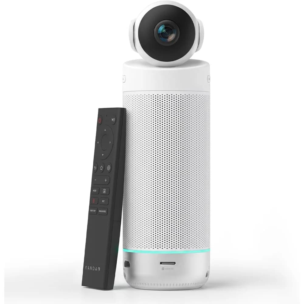 1080P HD Conference Camera: AI Face Recognition, Speaker Tracking, Noise-Cancelling Mics, Smart Zoom, Plug & Play