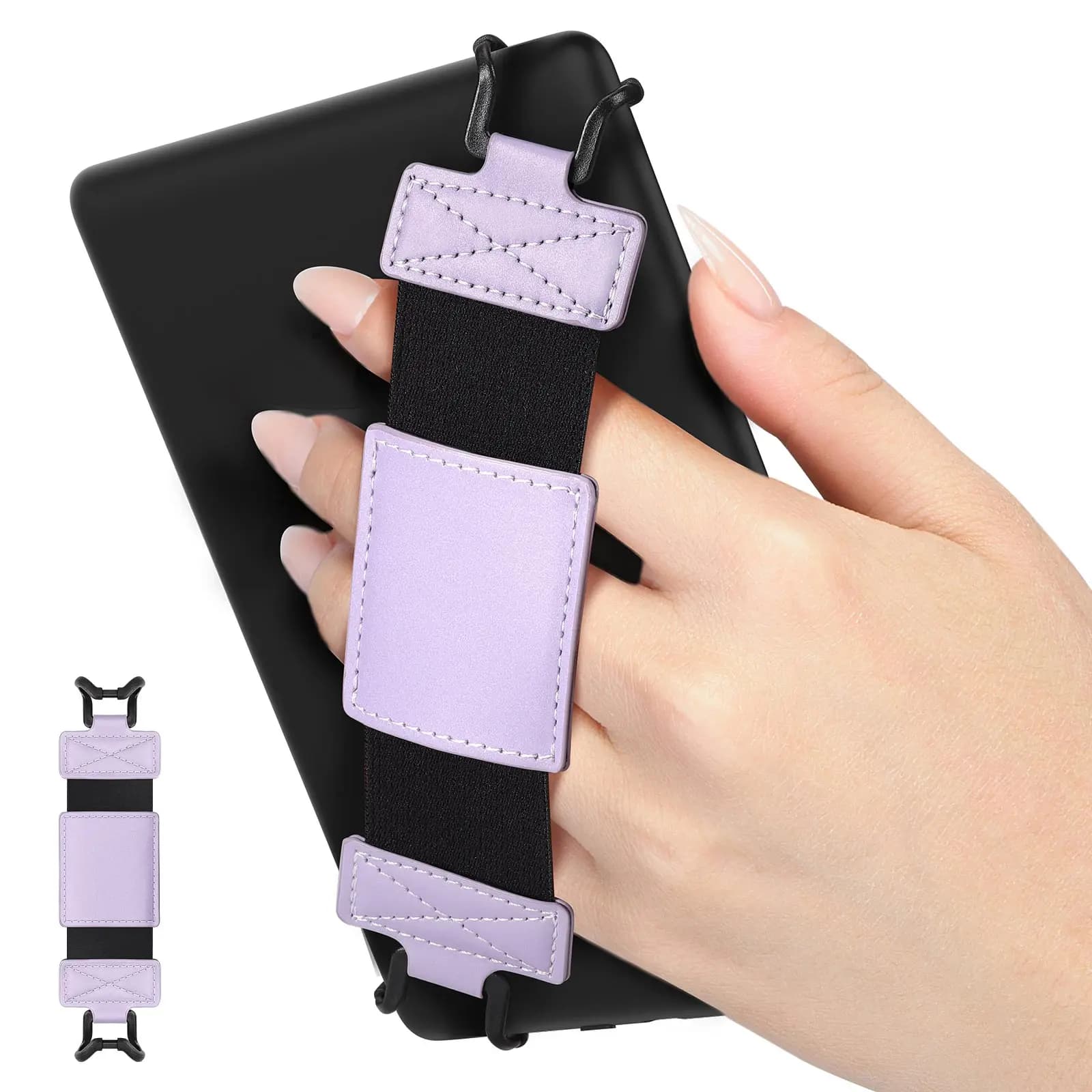 Soft Hand Strap for 6-8" Kindle eReaders Fire Tablet -Kindle/Kobo/Voyaga/Lenovo/Sony Kindle E-Book Tablet,Black High-Elasticity