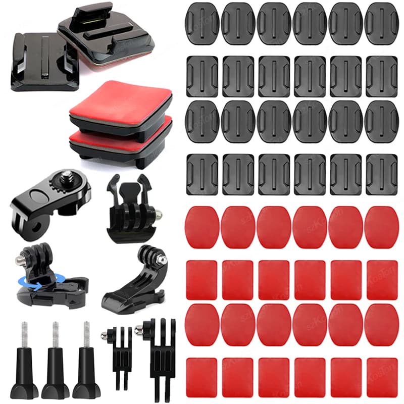 Flat Curved Adhesive Mounts Sticker Mount for GoPro 13 12 11 10 Insta 360 X5 X4 SJCAM DJI Action 5 Pro Camera Go Pro Accessories