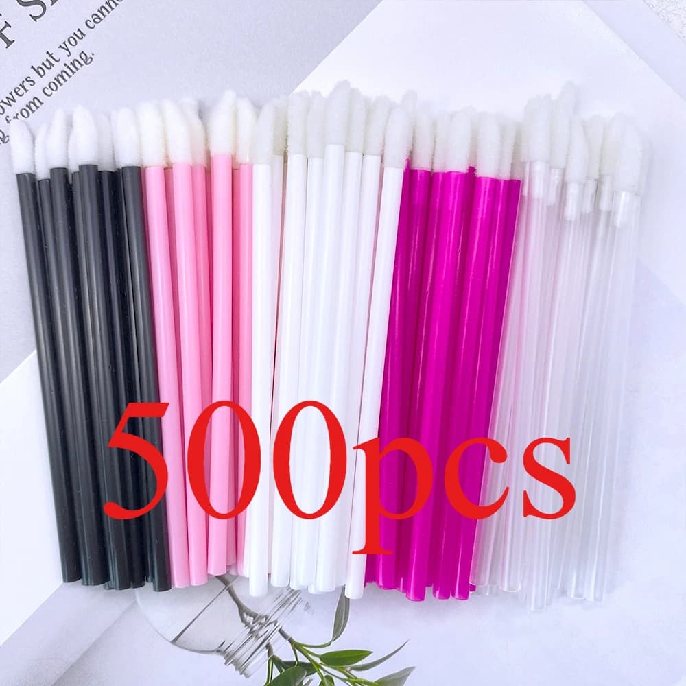 50/500PCS Disposable Lip Brush Eyelash Extension Makeup Brushes Lash Extension Mascara Applicator Lipstick Wands Cosmetic Tools