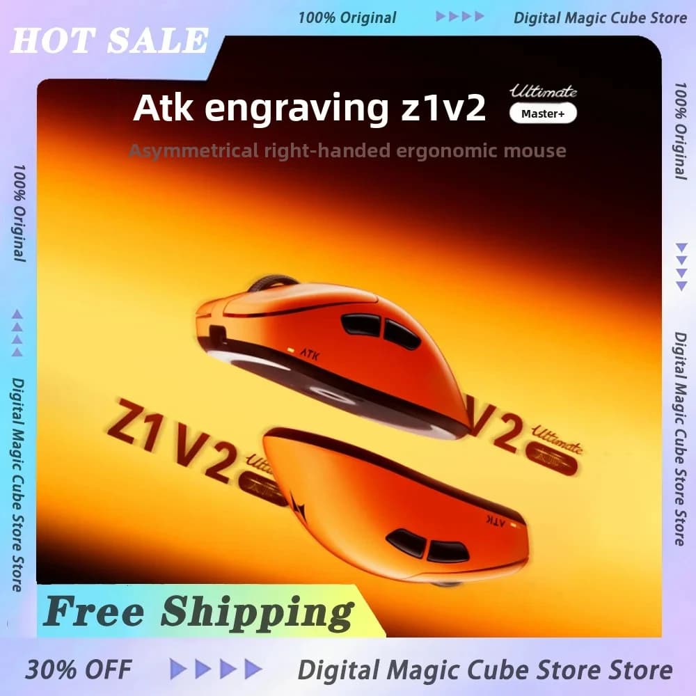 ATK Z1V2 Ultimate PAW3950Ultra Dual 8K Gaming Mouse Wireless Electronics E-sports Mouse 500mAh Lightweight Mice PC Gamer Gifts