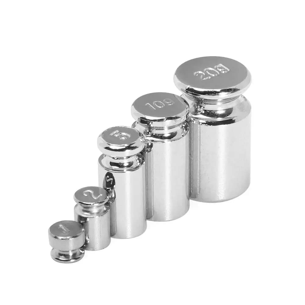 1/5pcs  1g 2g 5g 10g 20g 50g 100g Grams Accurate Calibration Set Chrome Plating Scale Weights Set For Home Tool