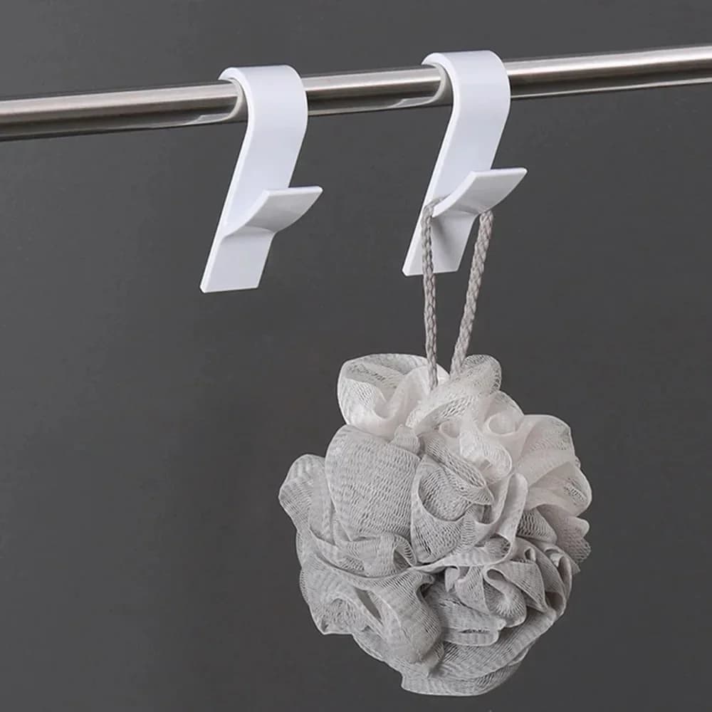 1-5Pcs Bathroom Towel Holder Storage Racks Clear Hanger Heated Towel Radiator Rail Clothes Hanger Scarf Hanger Hooks Holder
