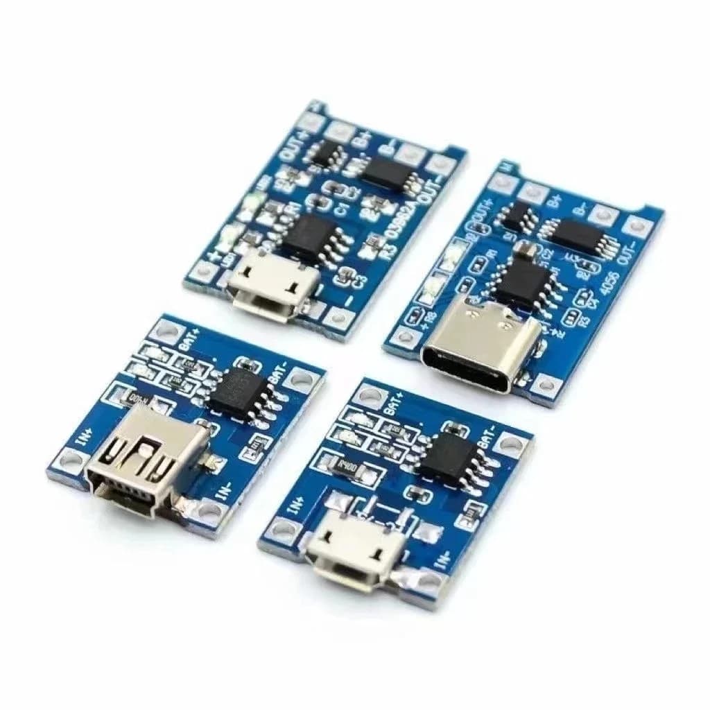 1-20Pcs Type-C/Micro/Mini USB 5V 1A 18650 Tp4056 Lithium Battery Charger Module Charging Board with Protection Function Li-Ion
