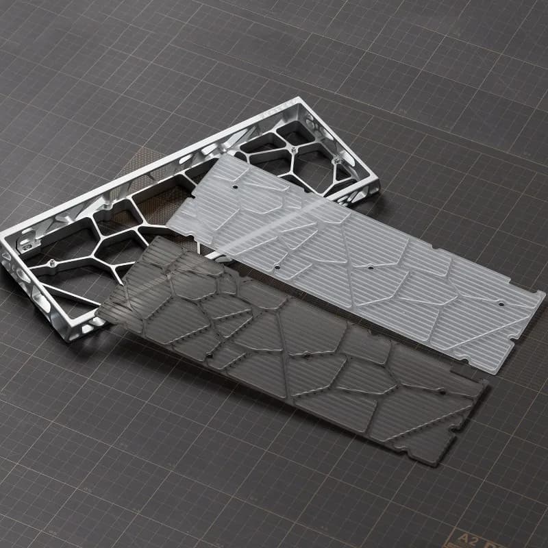 Holy60 transparent matte PC uniform plate CNC machining dust-proof, suitable for customized mechanical keyboard accessories