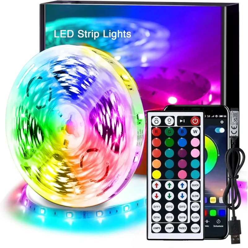 DC 5V USB LED Strip Lights APP Control Color Changing 5050 RGB Led Light Flexible Lamp Tape for Room Decoration Party Atmosphere