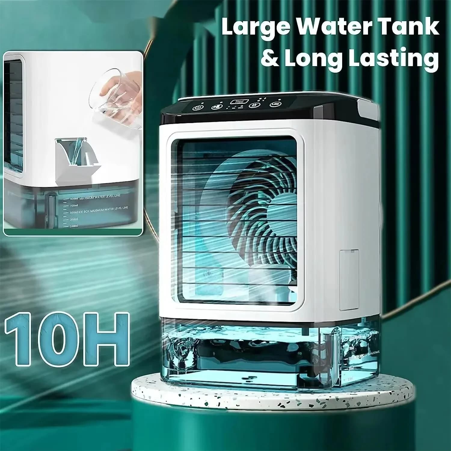 HOMEFISH Small Home-use Quiet Desktop Humidifier Cold Fan Spray Refrigeration Portable USB Electric Fan