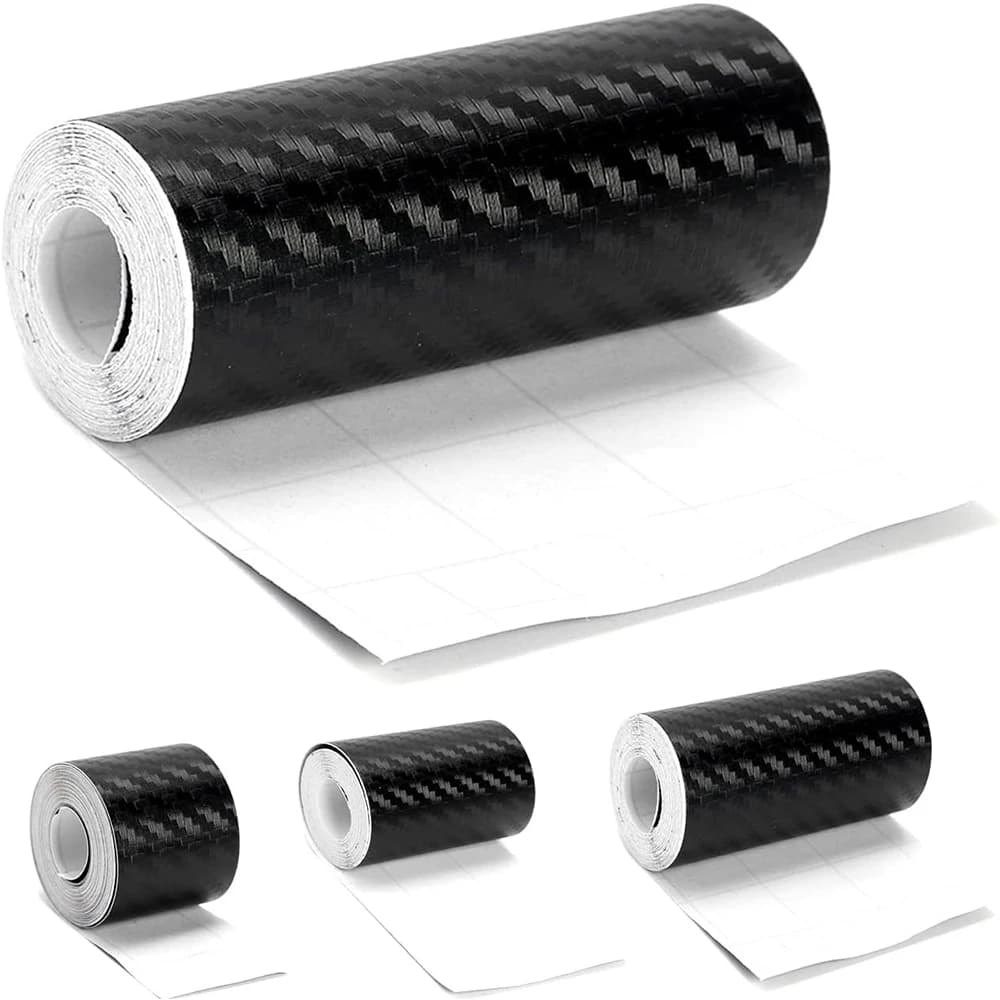 Car Door Edge Guards Door Sill Protector Black Waterproof 3D Carbon Fiber Anti Collision Film Scratch Cover Strip Stickers Tap