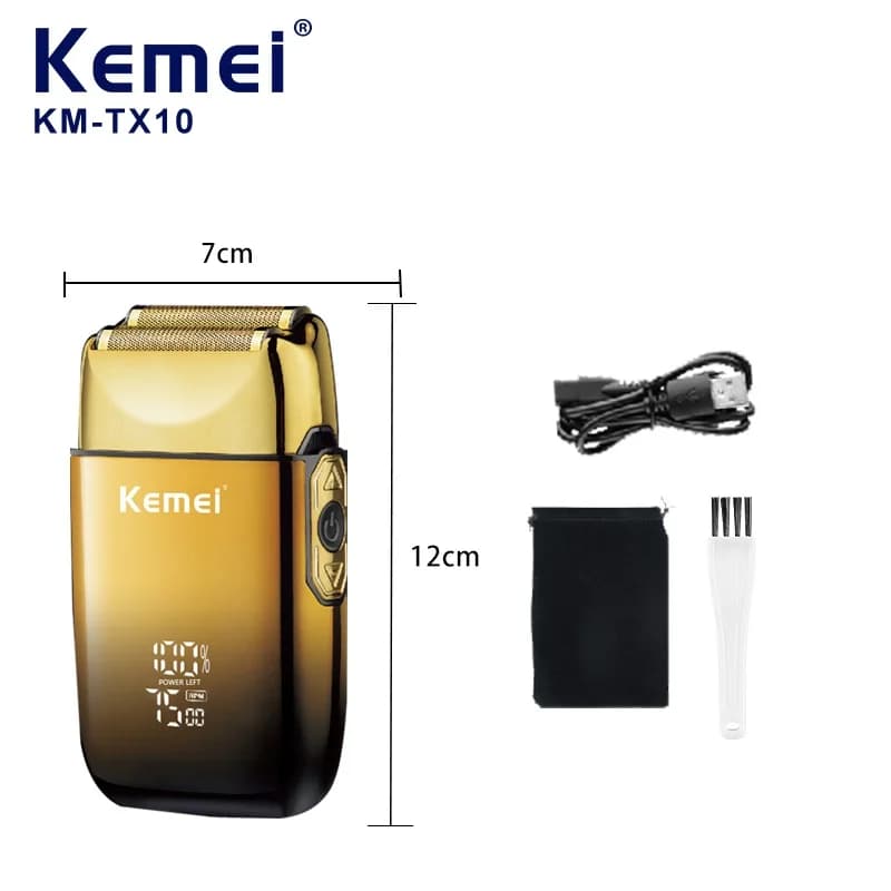 Kemei TX10 Electric Shaver Hair Rechargeable Beard Foil Razor For Men Bald Head Shaving for Men Machine