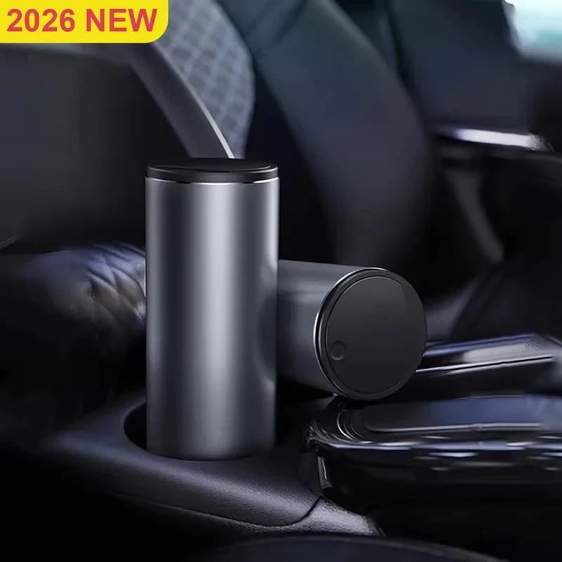 Household Car Trash Bin Alloy Garbage Can For Car Dustbin Waste Rubbish Basket Bin Organizer Storage Holder Bag Auto Accessories