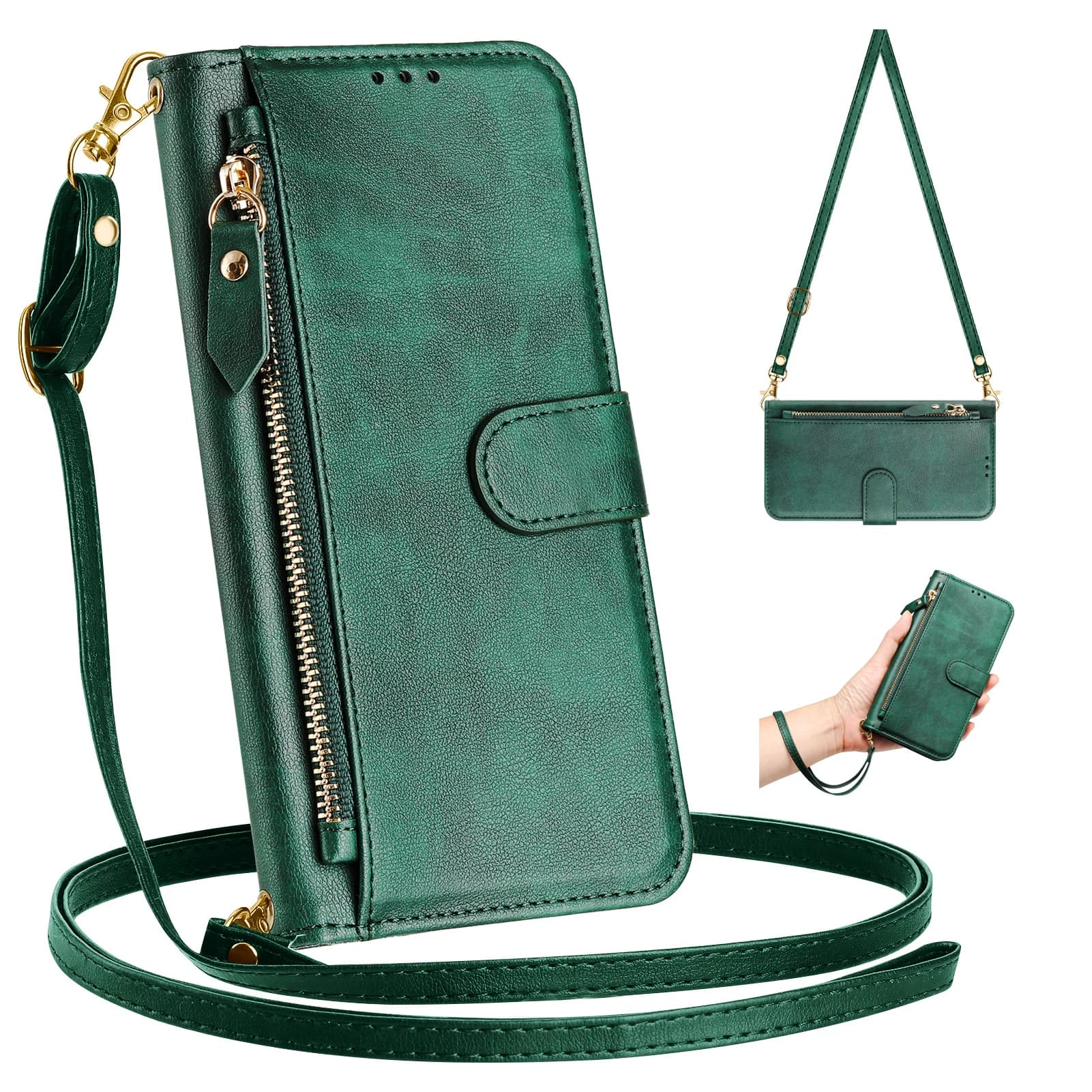 Crossbody Zipper Cards Solt Leather Wallet Case For POCO X7 Pro 5G X6 M6 M7Pro F6 F7 X6NEO Long Lanyard Strap Bag Flip Cover