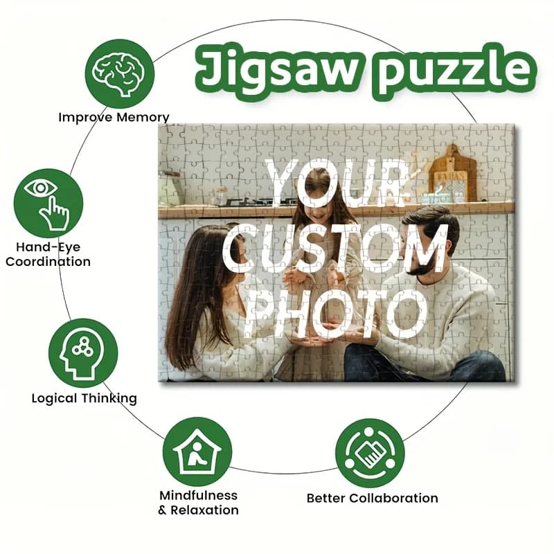 35/300/500/1000pcs cozy family Custom Photo Personalised Decompression Puzzles Jigsaw puzzle Custom Puzzles in Photos