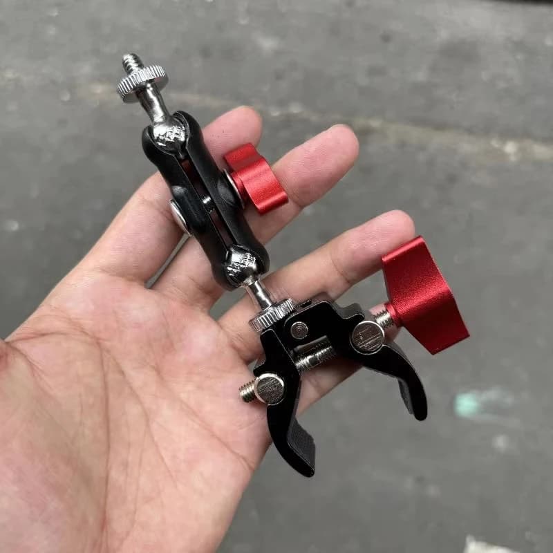 1 Set Photography Accessories Camera Metal Super Clamp With Double Ball Head Magic Arm For Monitor Light Mic Phone Mount