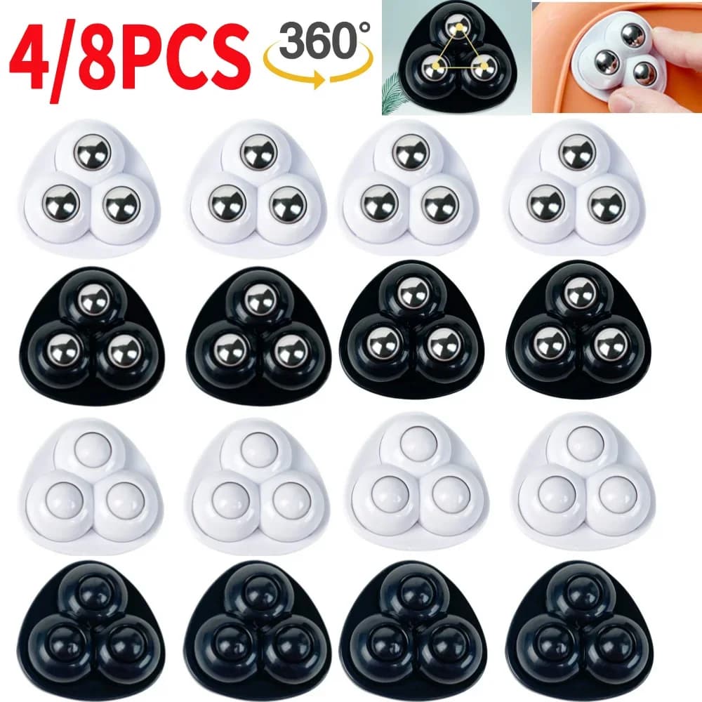 4pcs Paste Universal Wheel No Noise Self Adhesive Universal Pulley Rotating Wheels for Trash Can Bottom Kitchen Small Appliances