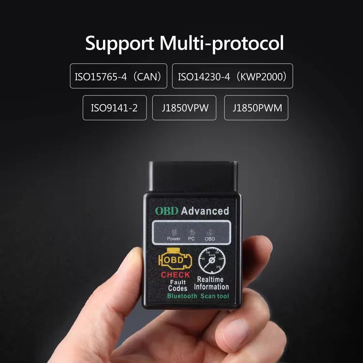 OBD2 Scanner Adapter BT, Wireless Diagnostic Code Reader OBD II Scan Tool Reset & Clear Check Car Engine Light
