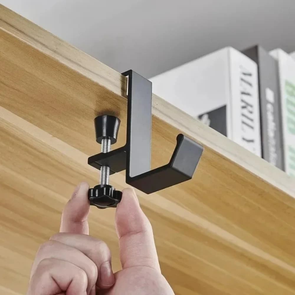 1/2pc Adjustable Desk Edge Hook Holder Gaming Headset Desk Hanger Backpack Storage Hanging Hook Punch-free Home Office Organizer