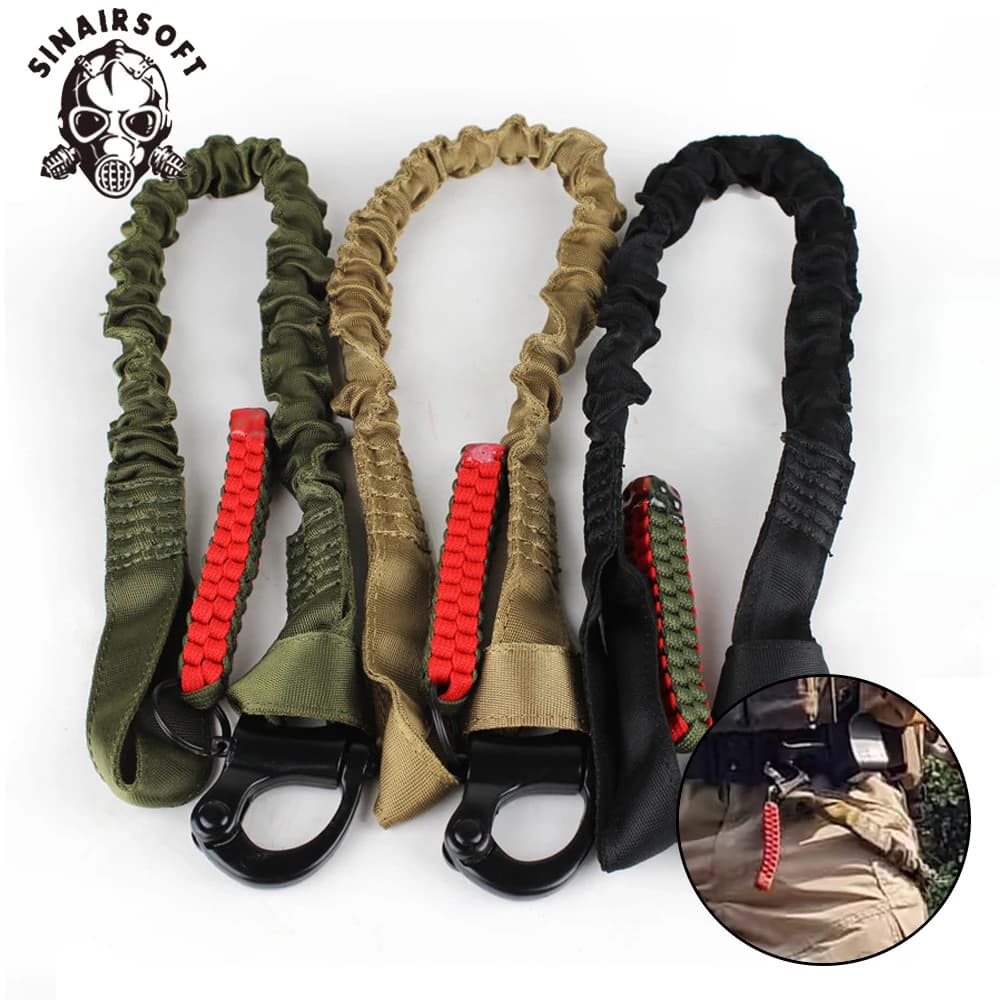 6000N Tactical Safety Lanyard Quick Release 1000D Nylon Climbing Rope Sling Harness Protection Industrial Fall Arrest Equipment