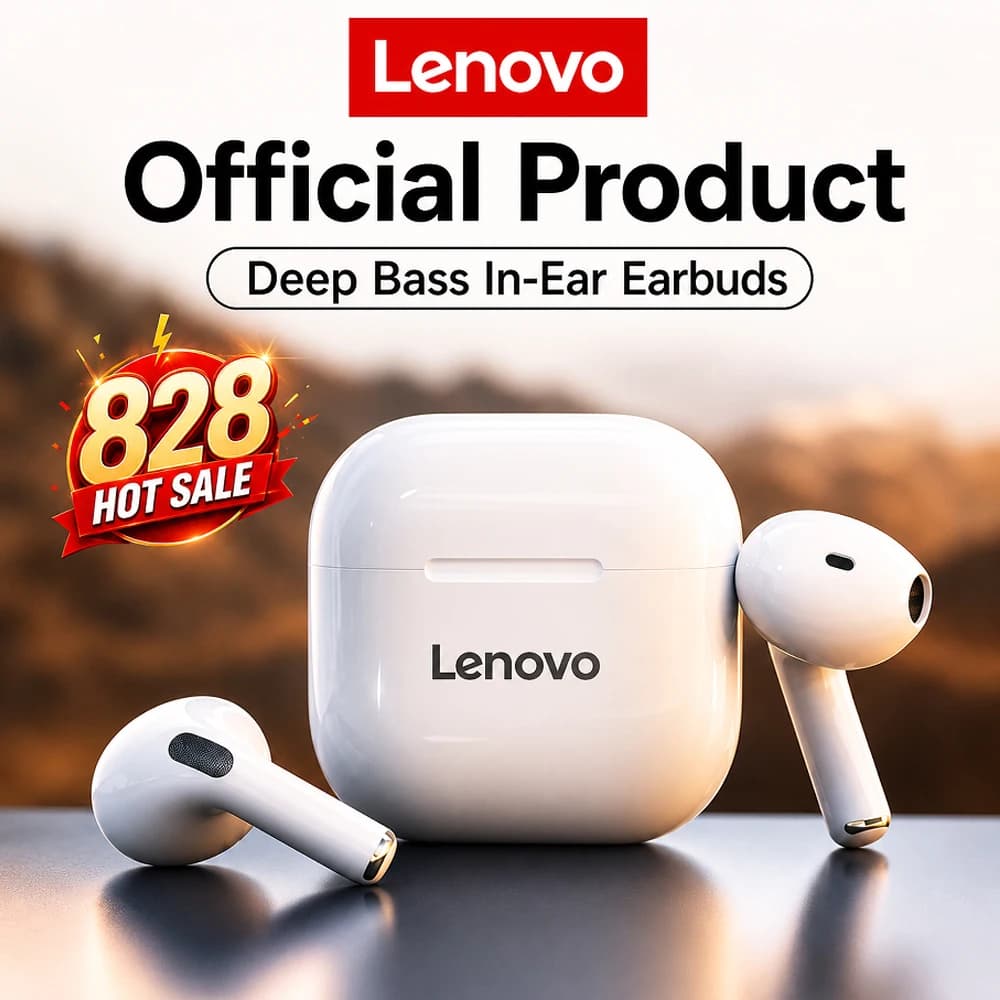 LenovoLP40 Bluetooth Earphones TWS Immersive Sound HIFI With Mic Wireless  Headphones Touch Control HD Call Game Earbuds fashion