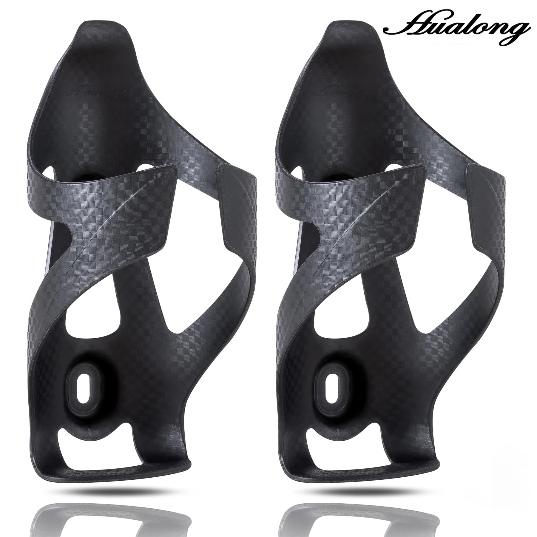 HUALONG Bike Water Bottle Holder Nylon Add Carbon Fiber Water Bottle Cage Road MTB Gravel Bikes Bicycle Water Bottl Drink Cup Ho