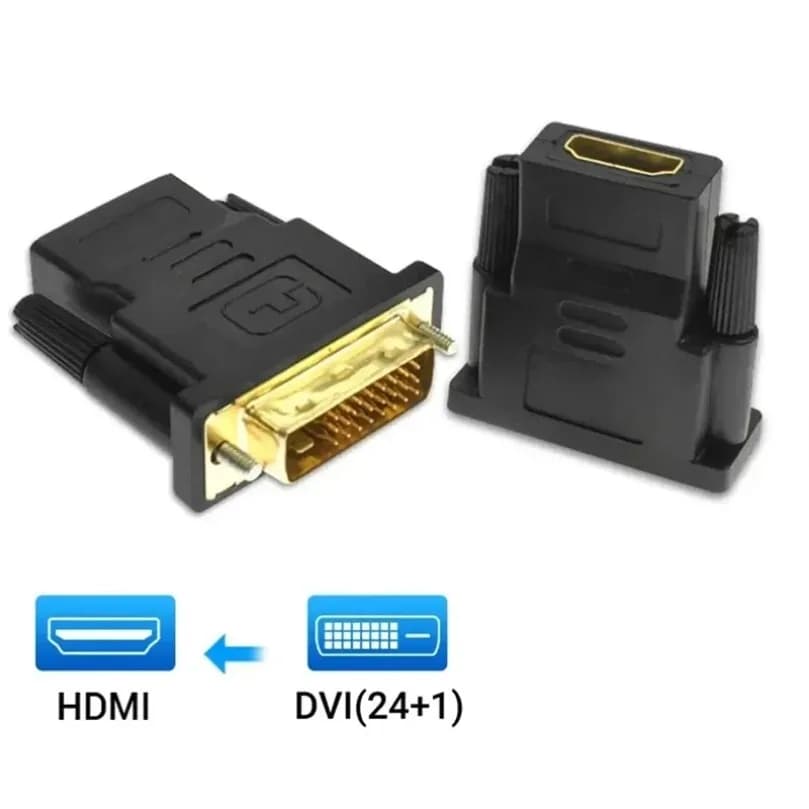 1080P DVI to HDMI-Compatible Adapter DVI to HDMI-Compatible Plated Plug DVI to HDMI-compatible Video Converter for PC Projector