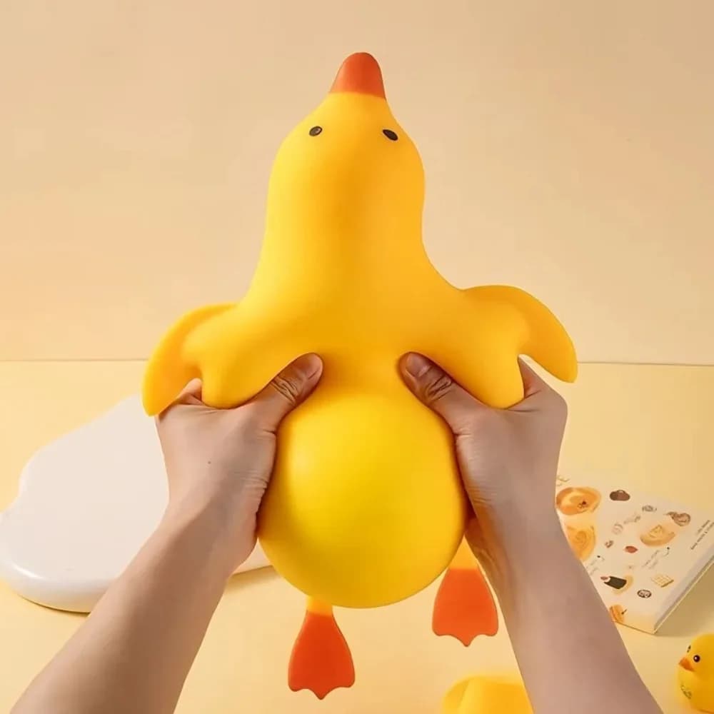 Soft and cute stress-relief duck toy, adorable goose-shaped plush animal for tension release, stretchable fidget toy to ease str