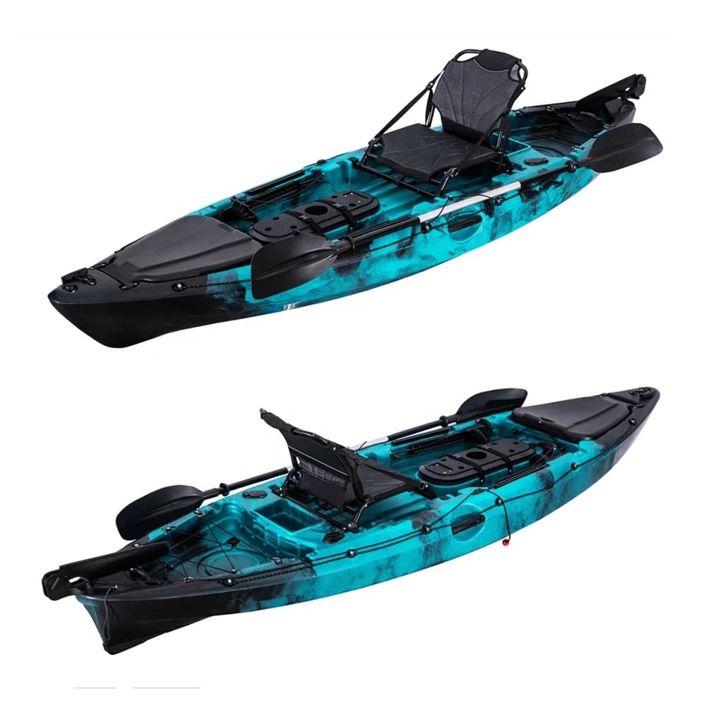 LSF First-class Single Fishing Kayak Plastic Boat Fishing 1 Seats Canoe Kayak Fishing Rod Holders Big Storage Hatch for Angler