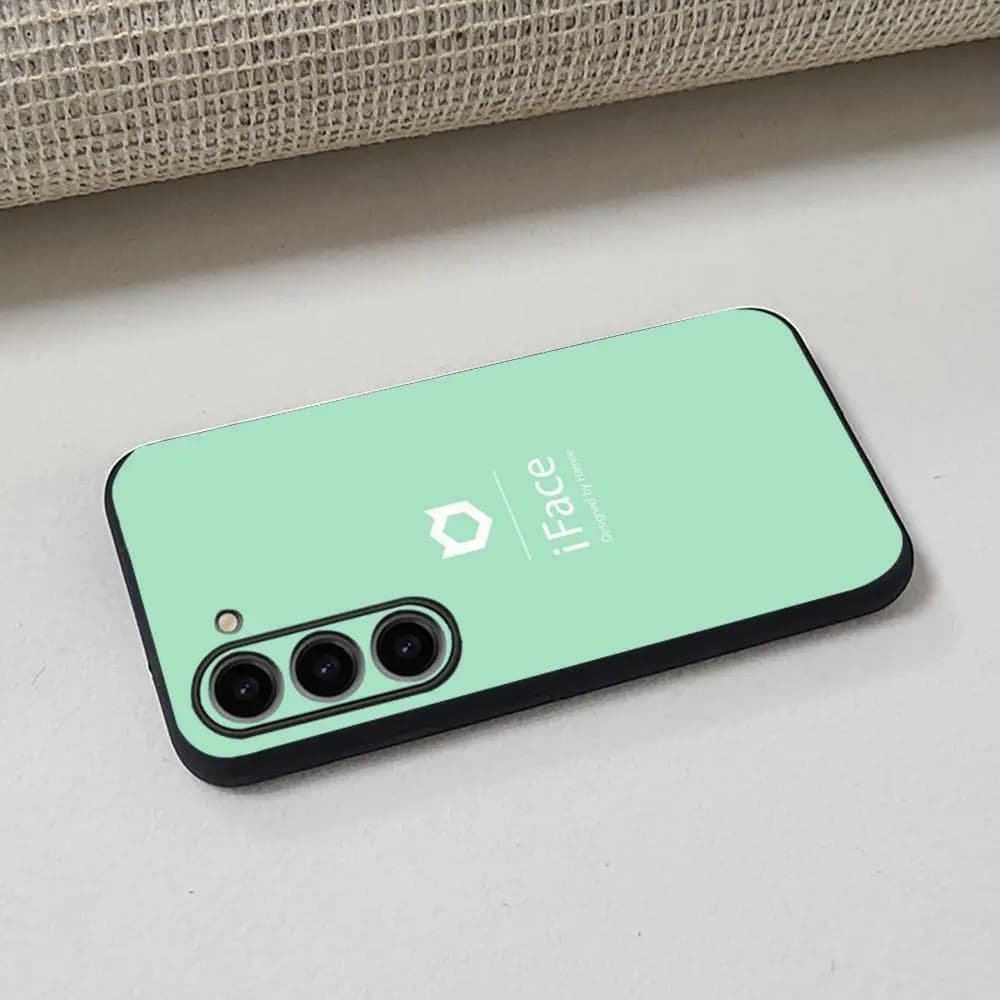 Cute Fashion i-iFaceS ins design  Phone Case For Samsung Galaxy S26 S25 S24 S23 S22 S21 Plus Ultra Fold A Soft Black