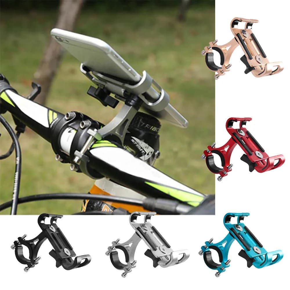 360° Rotate Metal Motorcycle Bike Phone Holder Anti-slip Bracket GPS Navigation Clip Universal Bicycle Stand for All Smartphones