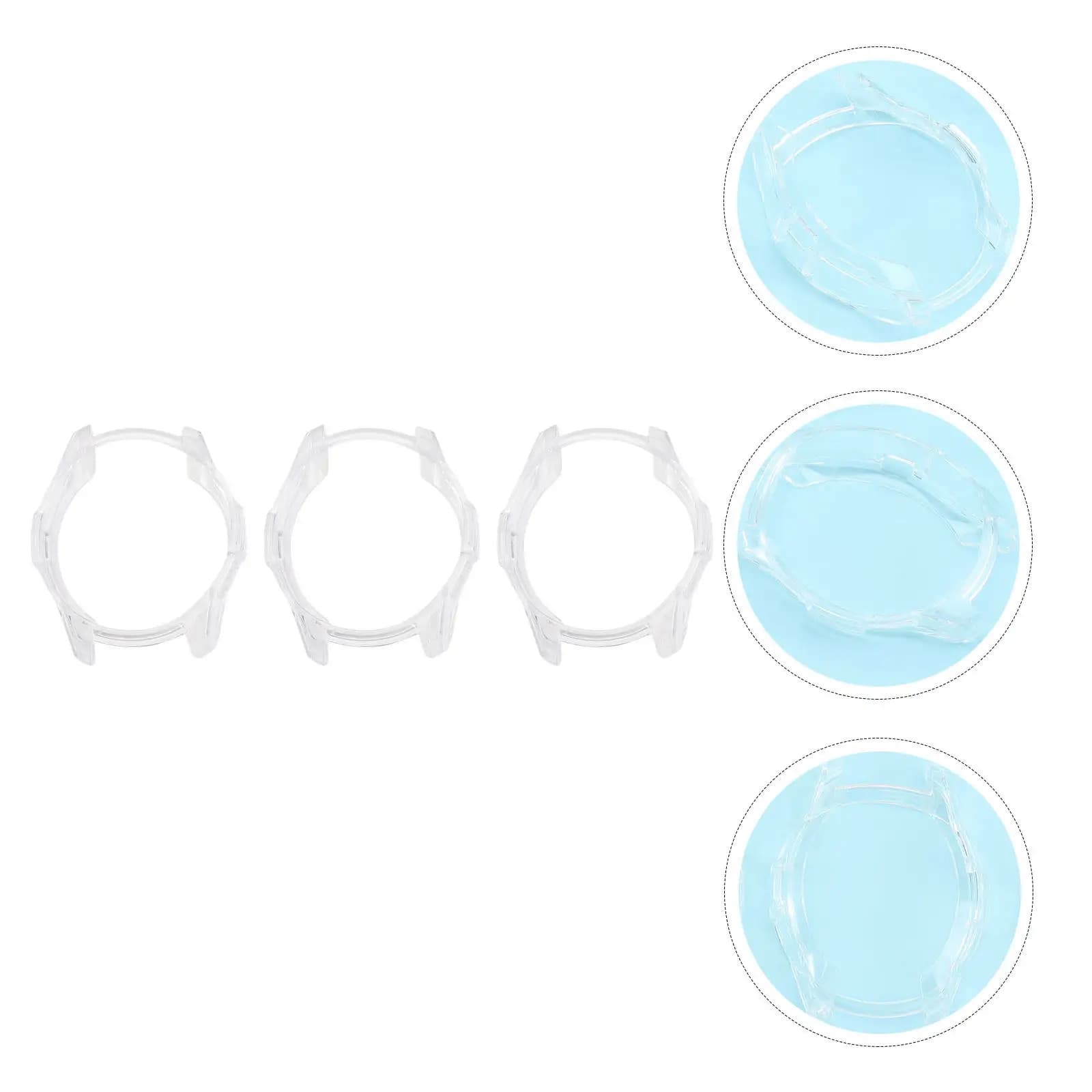 3Pcs Watch Protective Case Transparent Hard Frame Cover for Smart Watch 42Mm Scratch Drop Resistant Full Protection