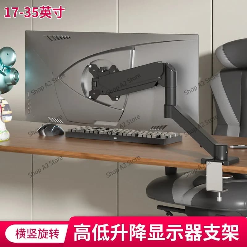 Monitor Holder Screen Support Frame Adjustable Lifting Air Pressure Robotic Arm