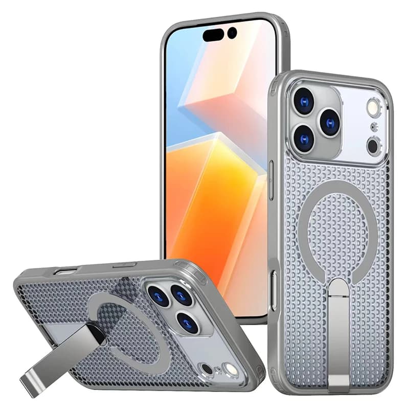Car Mounted Magnetic Metal Invisible Bracket Phone Cas For Magsafe For IPhone 17Pro Max 13 14 15 16 E Honeycomb Cooling Function