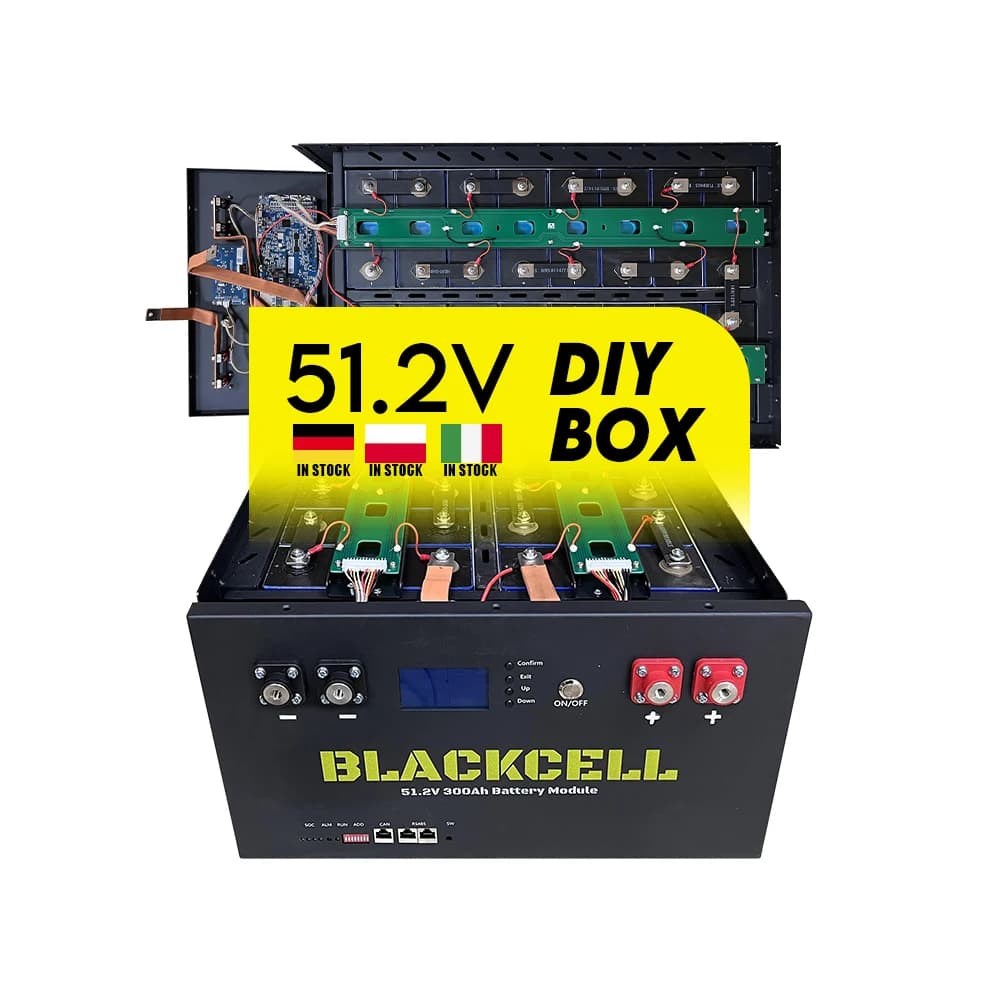 DIY 51.2v 280ah 302ah Solar Power Bank Lifepo4 Battery Empty Box/case Power Station with Inverter Solar Panel