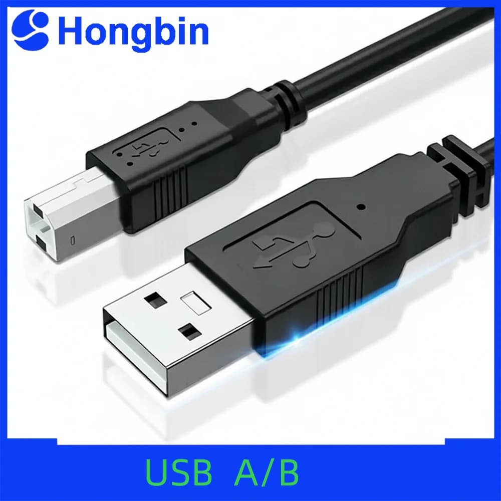 USB Printer Cable Type B Male to A Male USB 2.0 Cable for MacBook HP Canon Epson Dell ZJiang Label Printer USB 2.0 Printer Cable