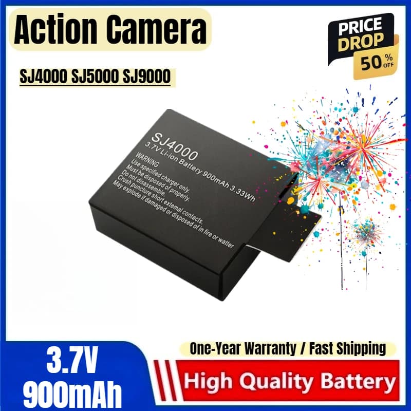 GoPro Battery SJ4000 Battery Is Suitable for M10 SJ4000 SJ5000 SJ9000 Action Camera Battery