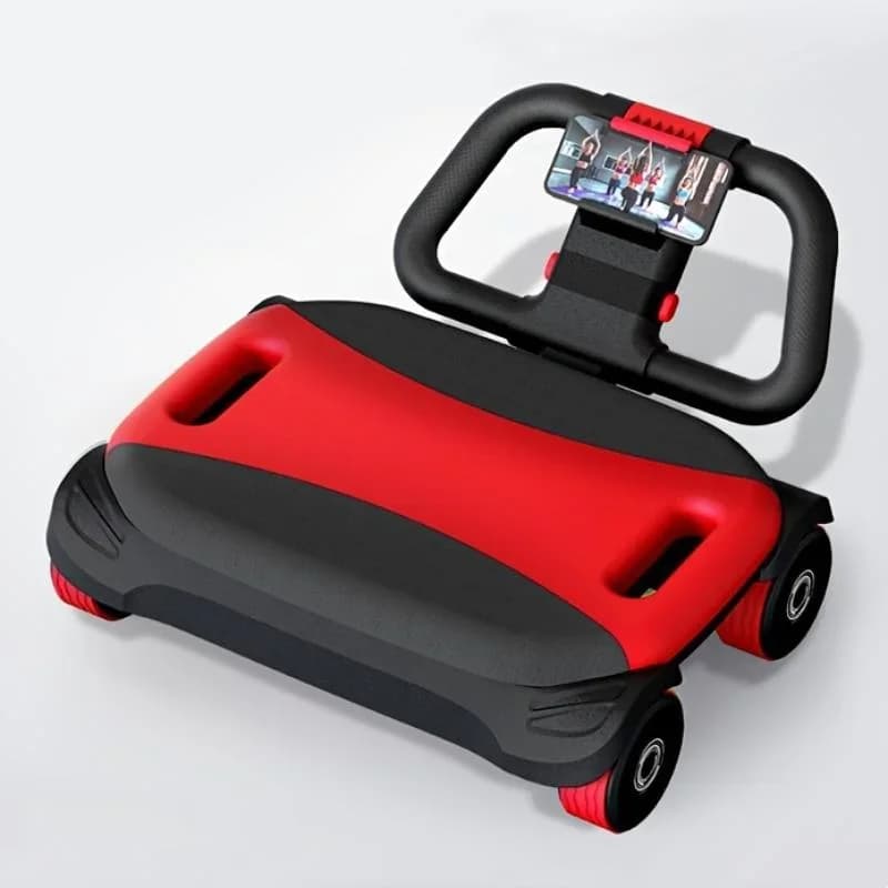Automatic Rebound Ab Roller Wheel with Elbow Support 4-Wheel Core Exercise Tool Home Gym Abdominal Wheel Foldable Double Grip