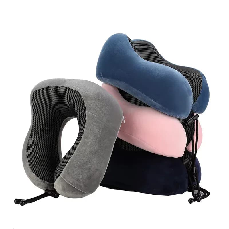 Cotton U-Shaped Cervical Travel Pillow with Ergonomic Magnetic Memory for Car, Plane, Office, Home, 1 Unit
