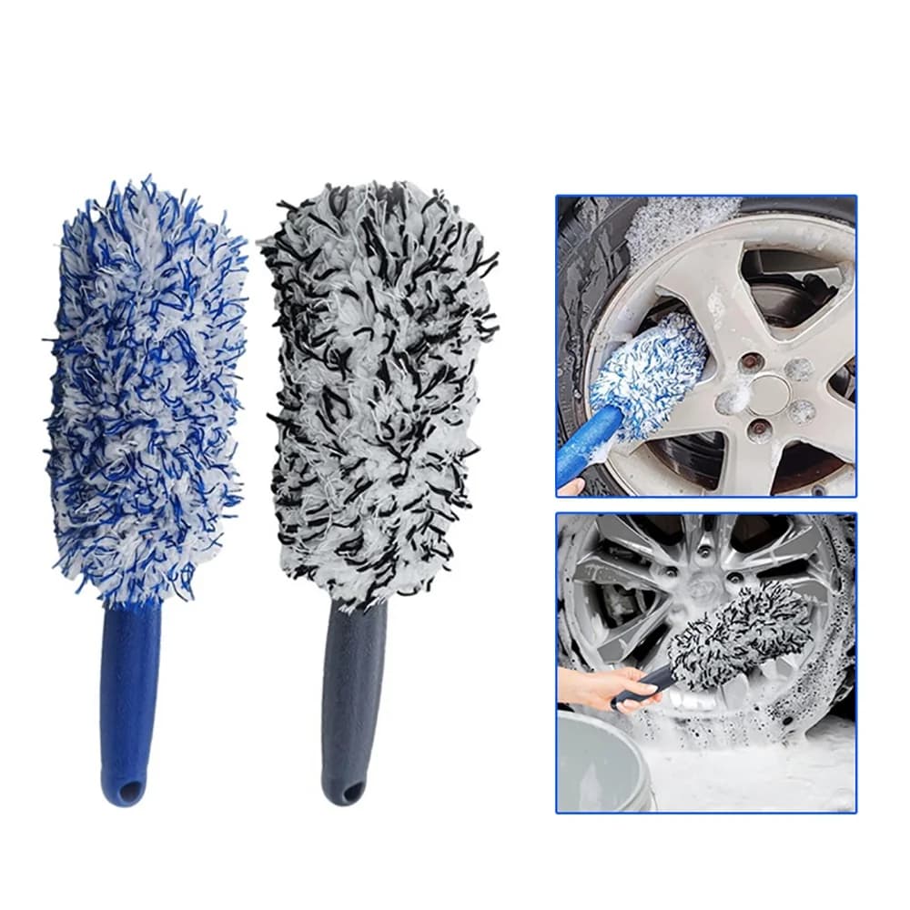 Portable Cleaning Brush Soft Microfiber Car Washing Brush Effortlessly Clean Wheels Car Detailing Care Dust Removal Accessories