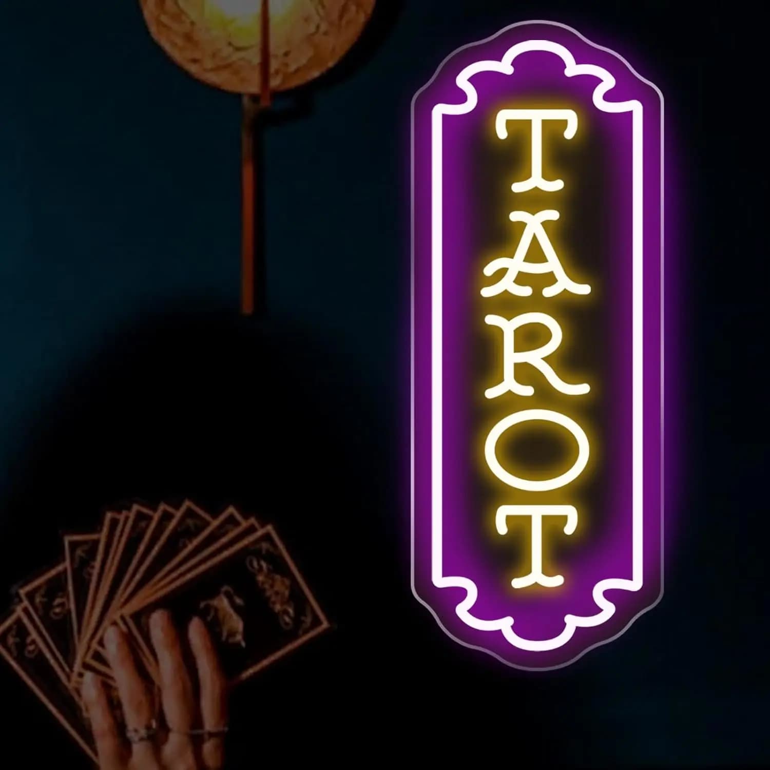 Tarot Neon Sign USB Powered Mystical LED Light for Spiritual Spaces Game Room Bedrooms Decoration Birthday Gift Art Wall Light