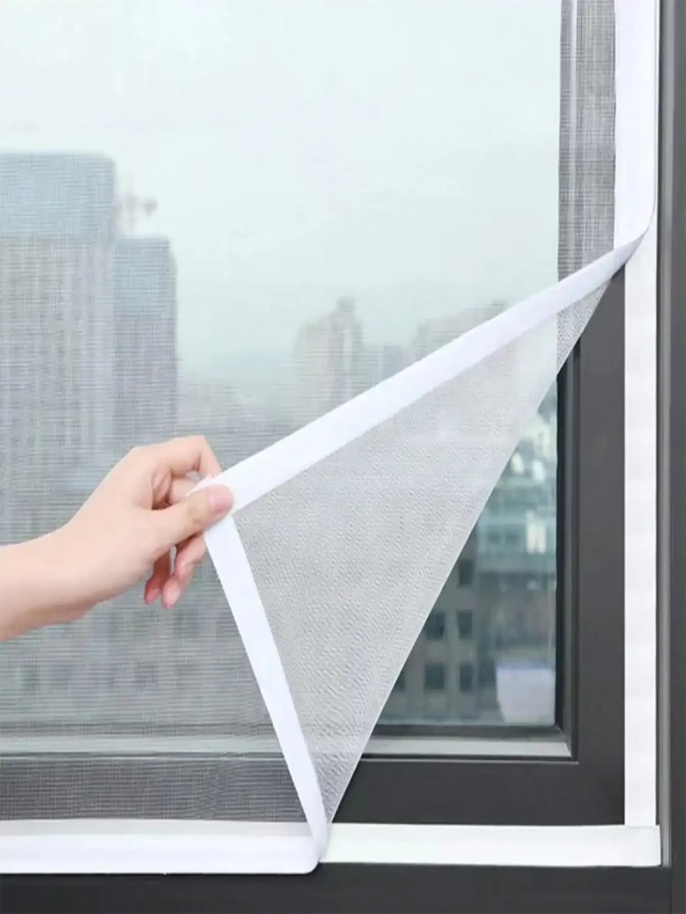 Self-Adhesive Mosquito Netting Window Screen, No Drill Sand Window Curtain, Self-Installation, Invisible, Household Insect-Proof Net