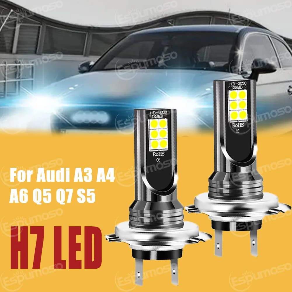 1/2/4pcs H7 Car Headlight Bulb Kit Waterproof Auto Fog Light Canbus H7 Led Lamp Super Bright 6000K Led Automobile Accessories