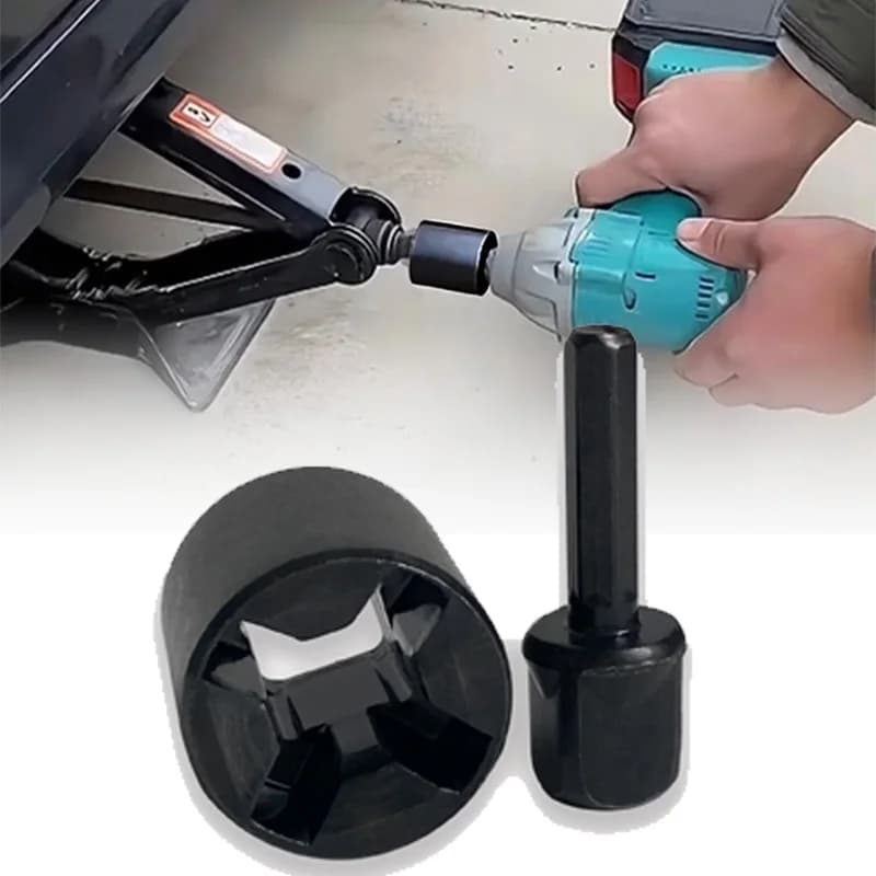 Steel Trailer Jack Drill Adapter Electric Conversion Kit Universal Fit RV Camper Boat Leveling Fast Lifting 1500LB Capacity