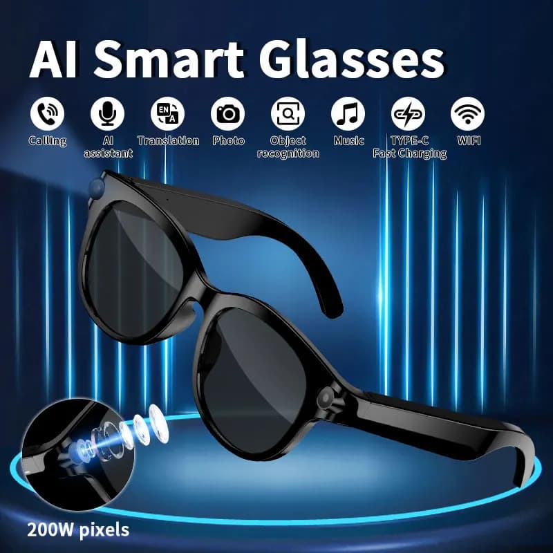 2026 Smart Glasses HD Photo Video OpenAI Record Translation Touch Photochromic Lenses Bluetooth Call Music Multifunction Glasses