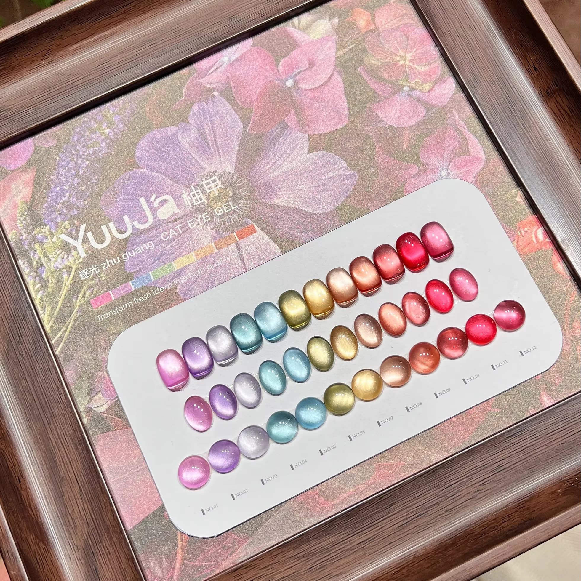 YUUJA 2026 New Hot Sale Fashion Nail Art Kit 12 Colors Cat Eye Flash Macaron UV Gel Non-Toxic Salon Wholesale