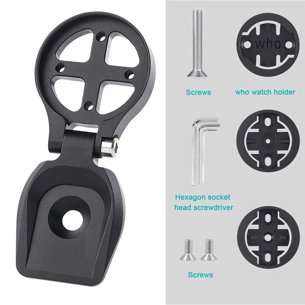 Bicycle Computer Mount Aluminum Alloy Bicycle Computer Stem Mount Holder Speedometer Support Stand for Garmin/Bryton/Wahoo