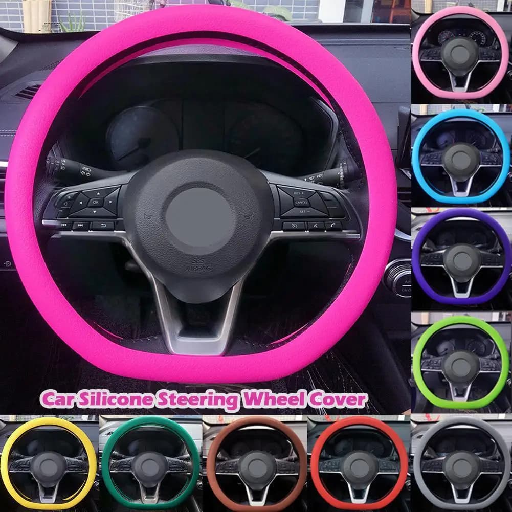 Anti-skid Silicone Auto Steering Wheel Cover With Elastic Stretch To Enhance Internal Design And Comfortable Grip Access