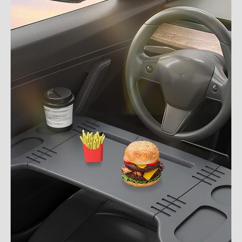 Car Tray Table Steering Wheel Laptop Stand Clear Texture Easy Installation Process Is Firm And Durable For Tesla Model 3 Model