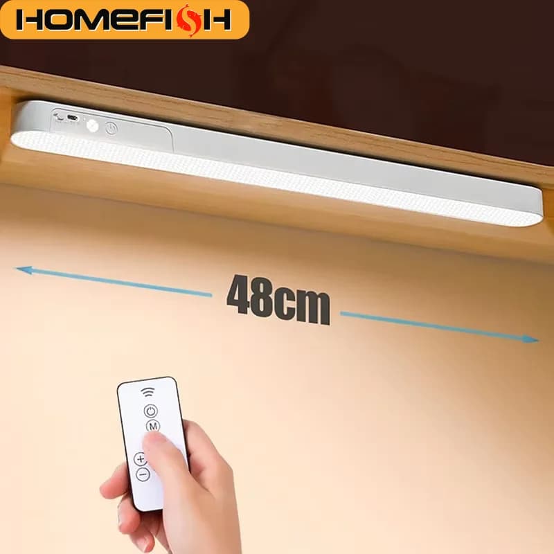 HOMEFISH Eye-care Table Lamp LED Light Bar Rechargeable Wirless Desk Reading Lamp USB Night Light For Bedside Kitchen Cabinet